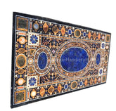 6'x3' Dining Table Top Marquetry Inlay Semi Precious Stones Handmade Pietra Dura Art Home And Living room Decor Unique Handicrafts IND